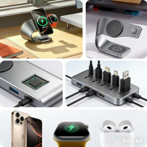 3 in 1 magnetic wireless charging station – fast charging stand for iphone, iwatch & airpods