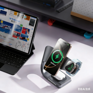 3 in 1 magnetic wireless charging station – fast charging stand for iphone, iwatch & airpods
